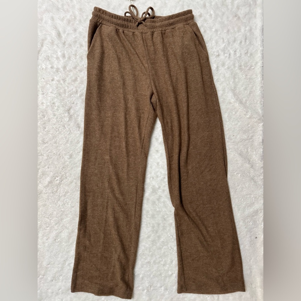 NWT- MOD GODDESS Tan 2 Tone Brush Wide Leg Women's pants